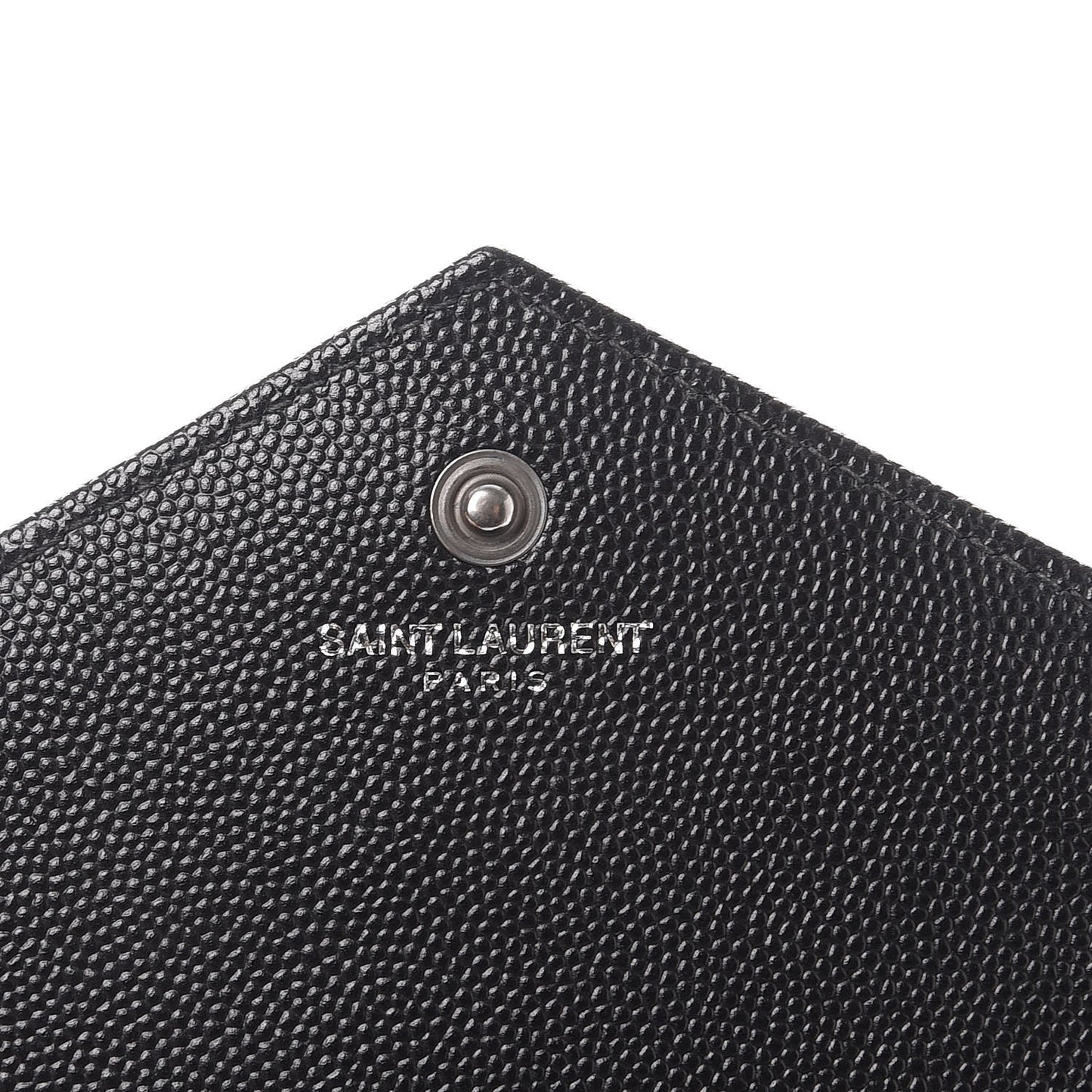 Grain De Poudre Matelasse Chevron Monogram Chain Wallet Black