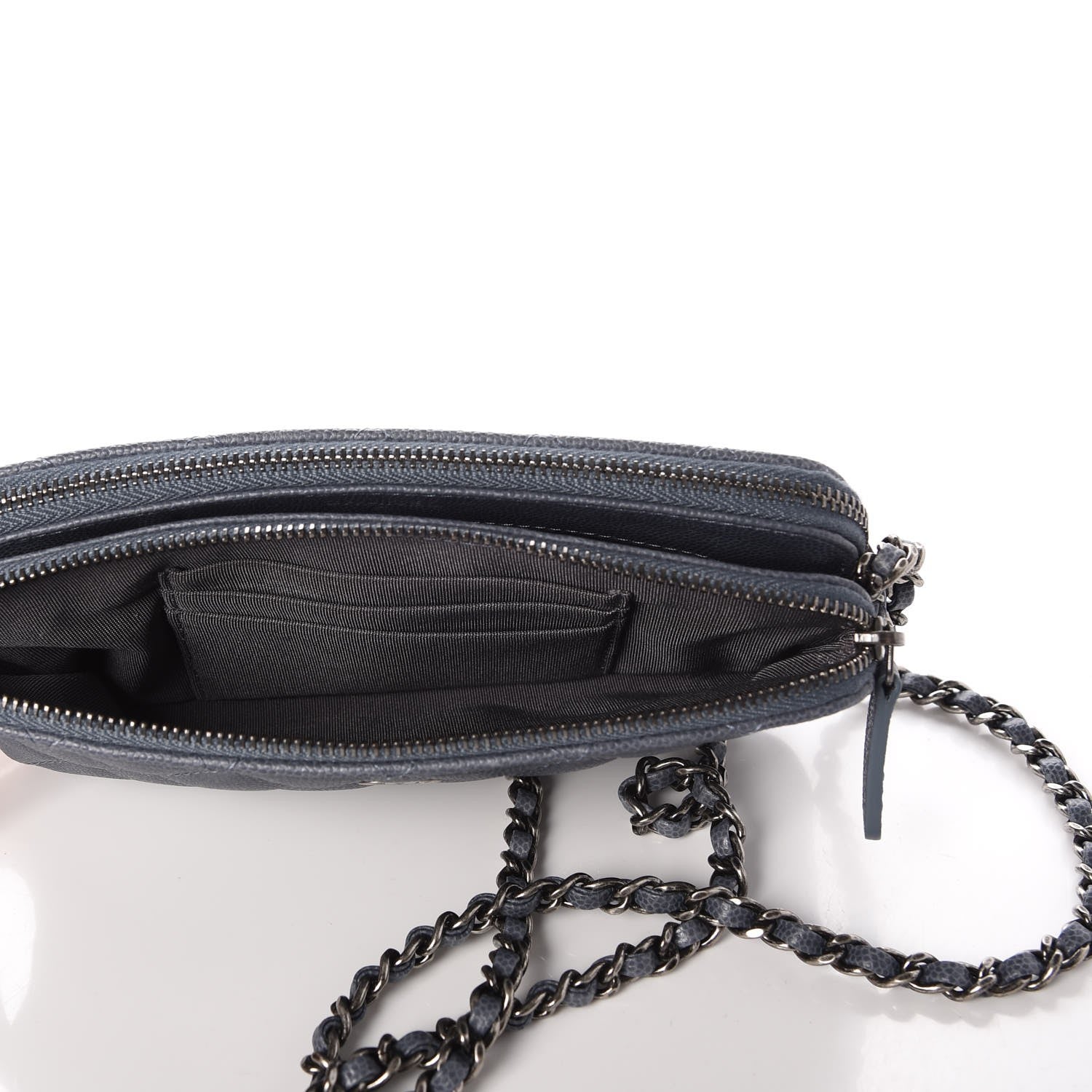 Chanel Caviar Quilted Small Clutch With Chain Grey 9 of 11