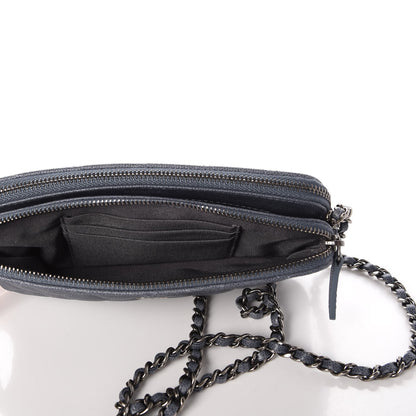 Chanel Caviar Quilted Small Clutch With Chain Grey 9 of 11