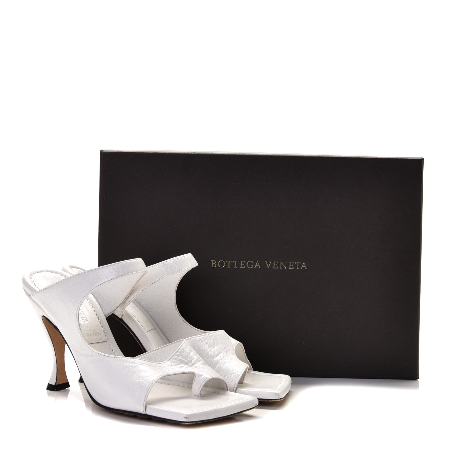 Bottega Veneta Nappa Crunch Lux Sandals 37.5 Optic White 14 of 14