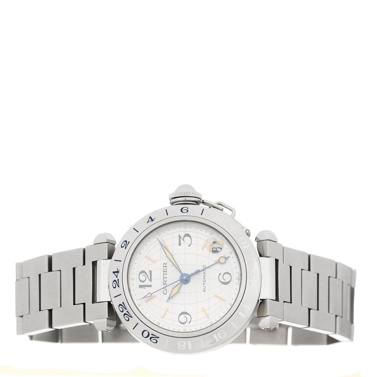 Cartier Stainless Steel 35mm Pasha GMT Automatic Watch 2 of 4