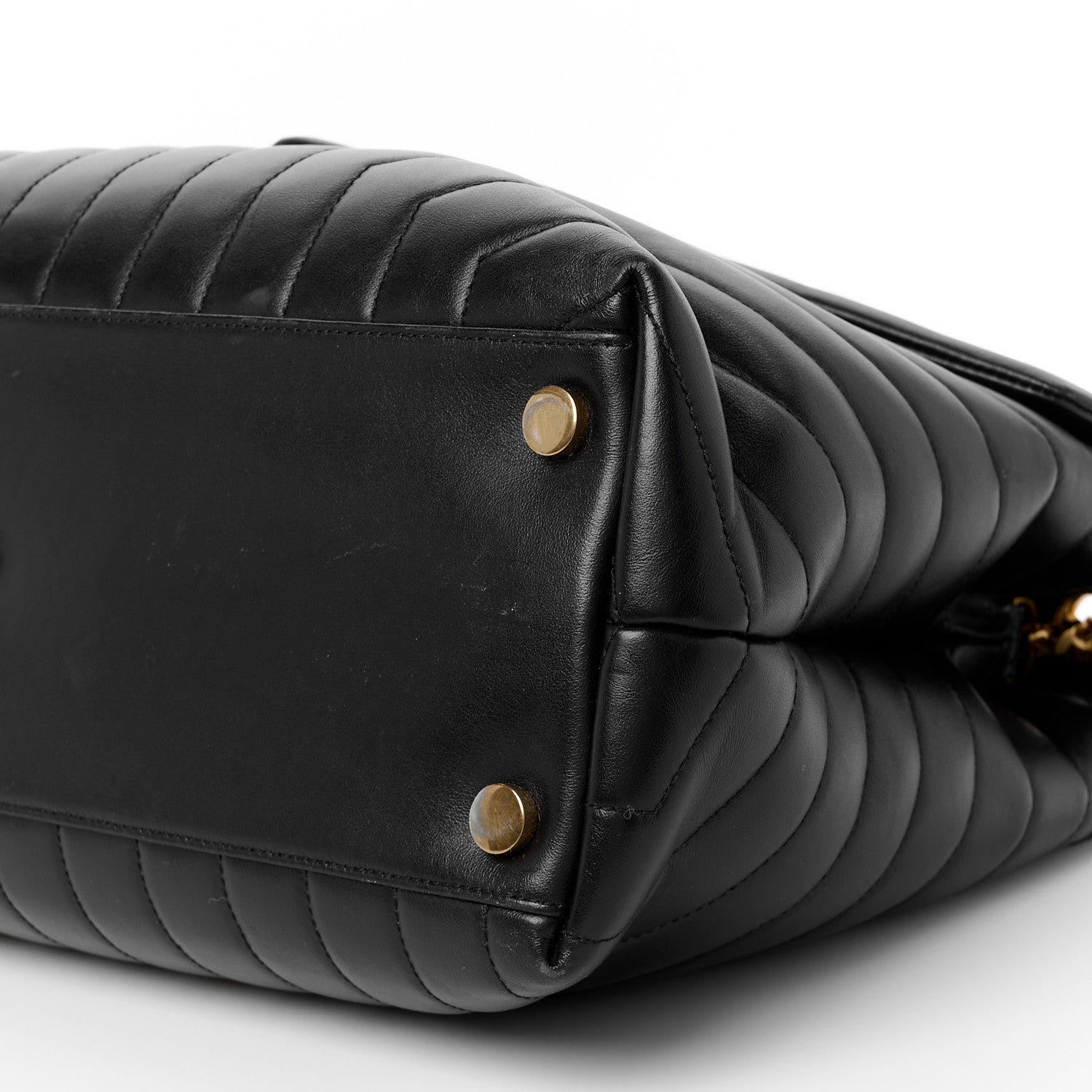 Saint Laurent Calfskin Y Quilted Monogram Large Loulou Chain Satchel Black 11 of 11