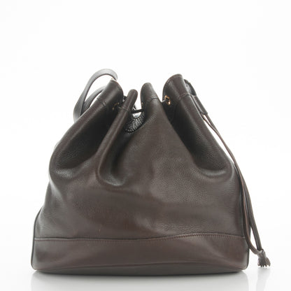 Hermes Evergrain Market Drawstring Bag 28 Chocolate 1 of 6