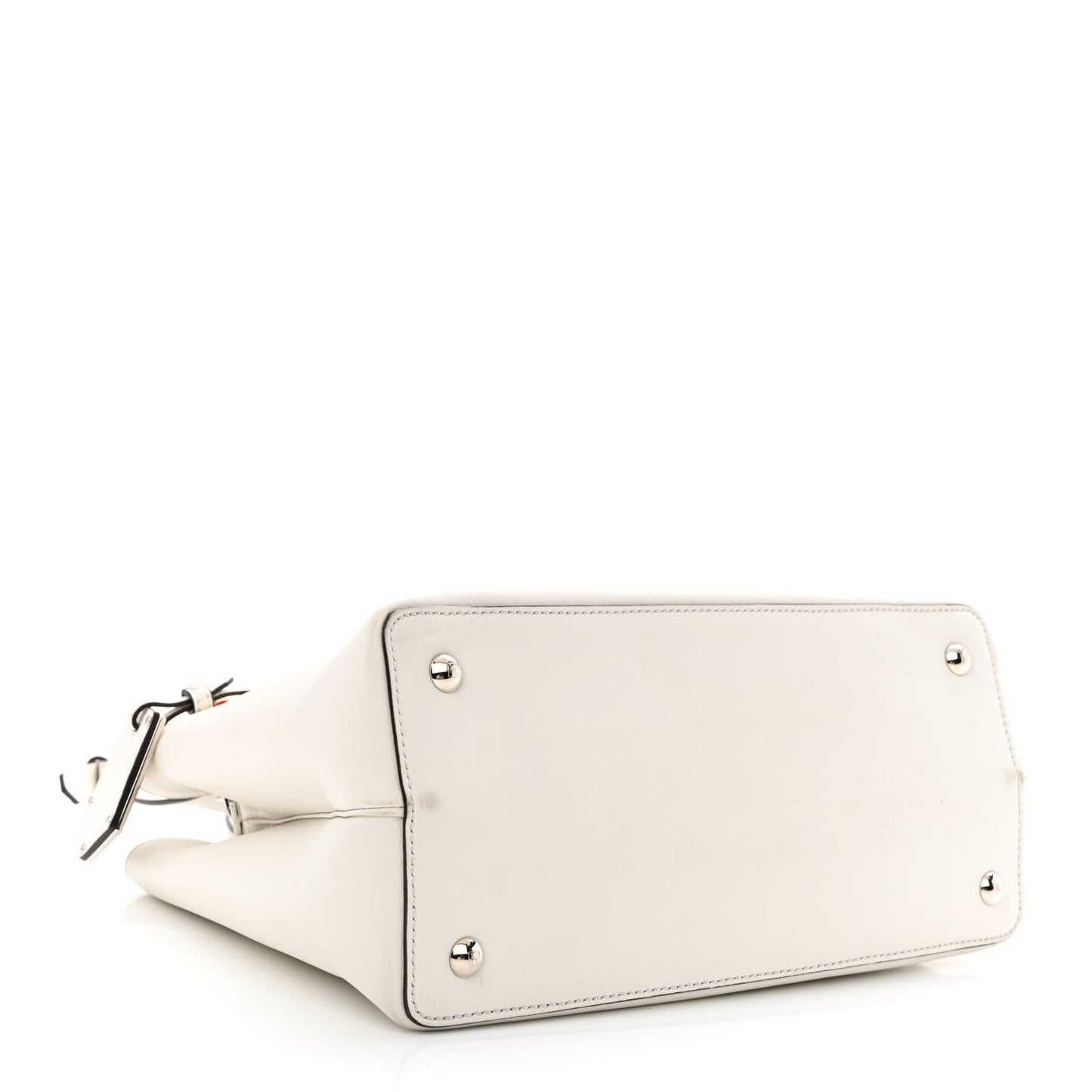 Calfskin PVC Flower Studs Petite 2Jours Tote White Ice Multicolor