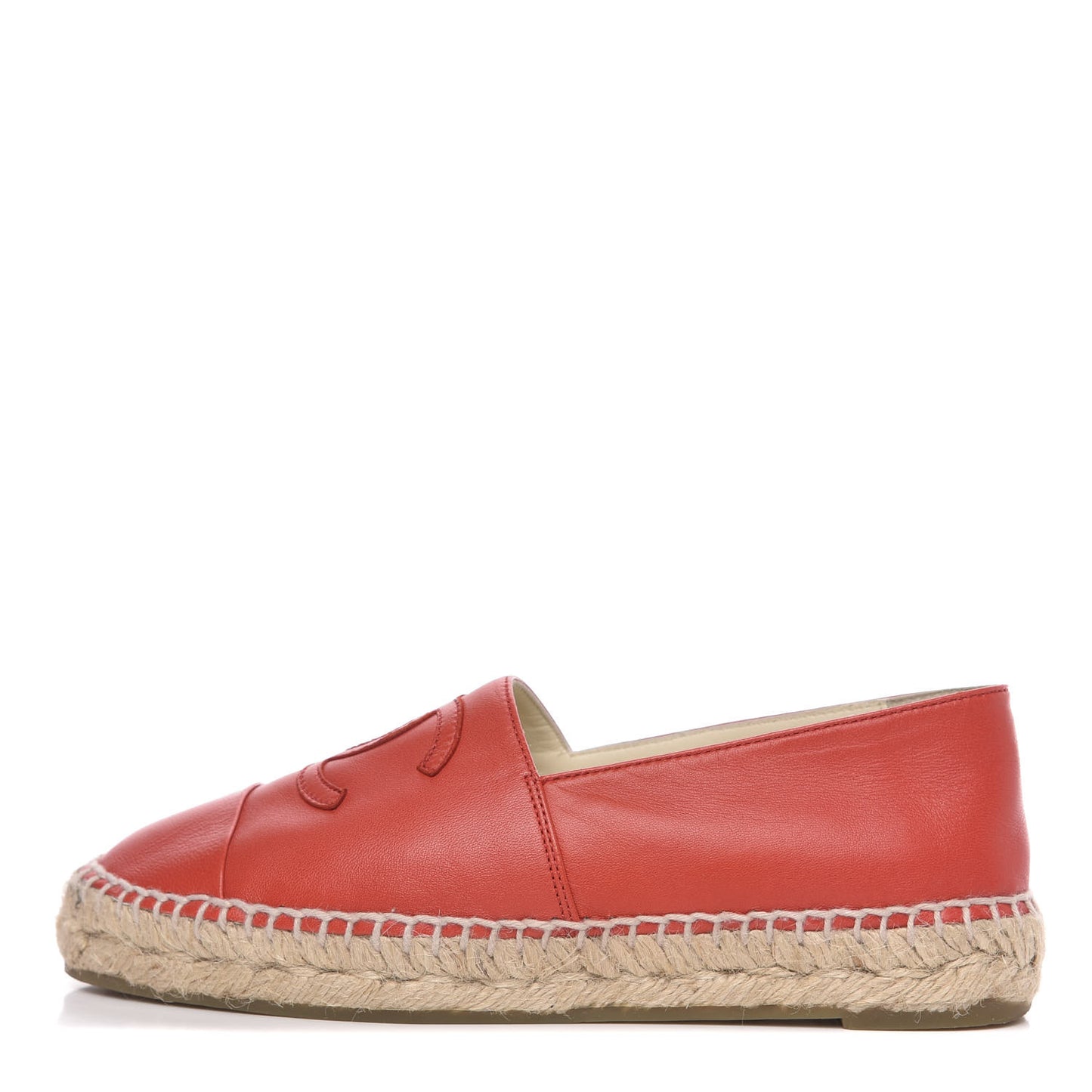 Lambskin CC Espadrilles 36 Red