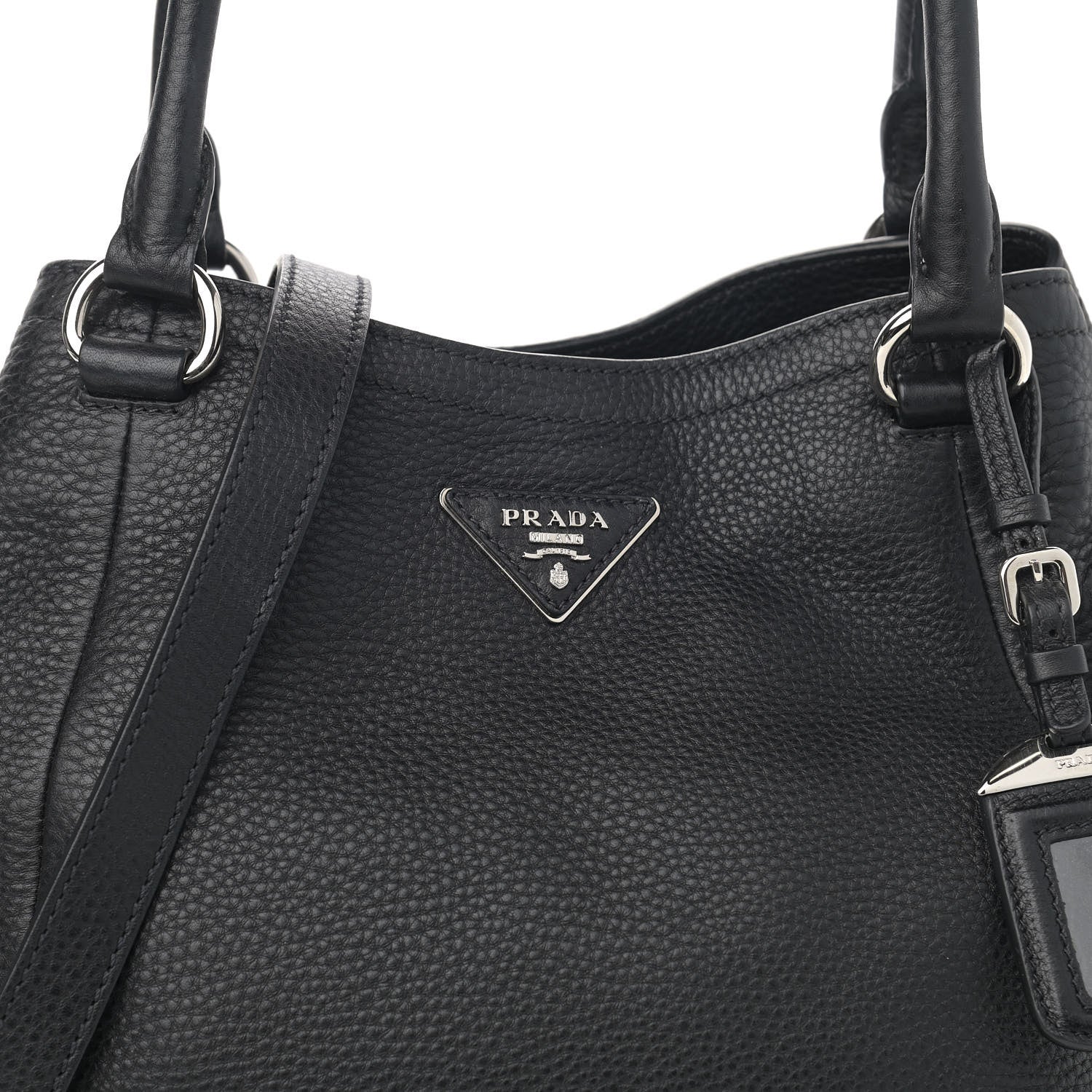 Prada Vitello Daino Hobo Black 8 of 10