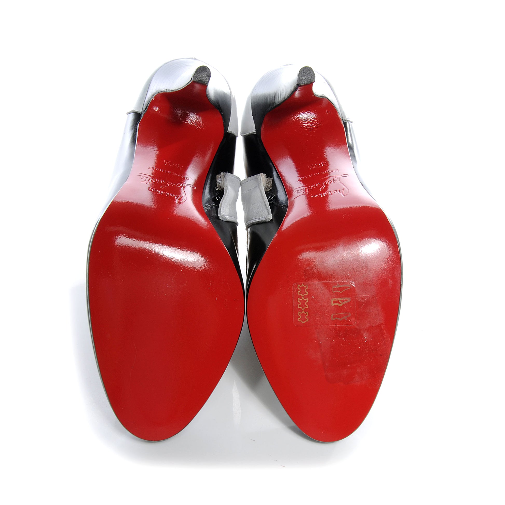 Christian Louboutin Pony Fur Leather JS Patchwork 100 Booties 36.5 4 of 6