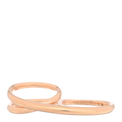 Hermes 18K Rose Gold Chaine d'Ancre Punk Double Ring 52 6 1 of 4