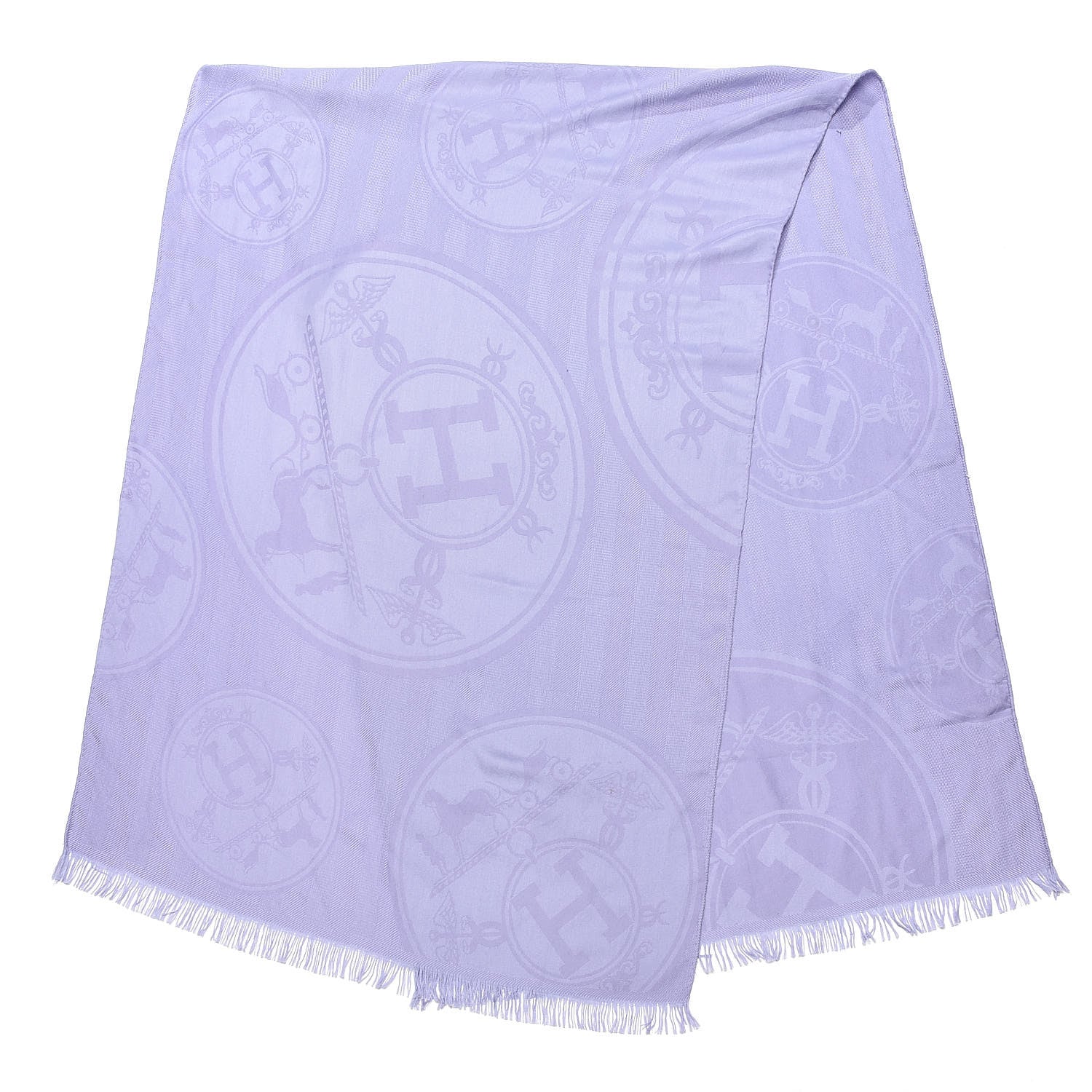 Hermes Cashmere Silk New Libris Stole 3 of 5