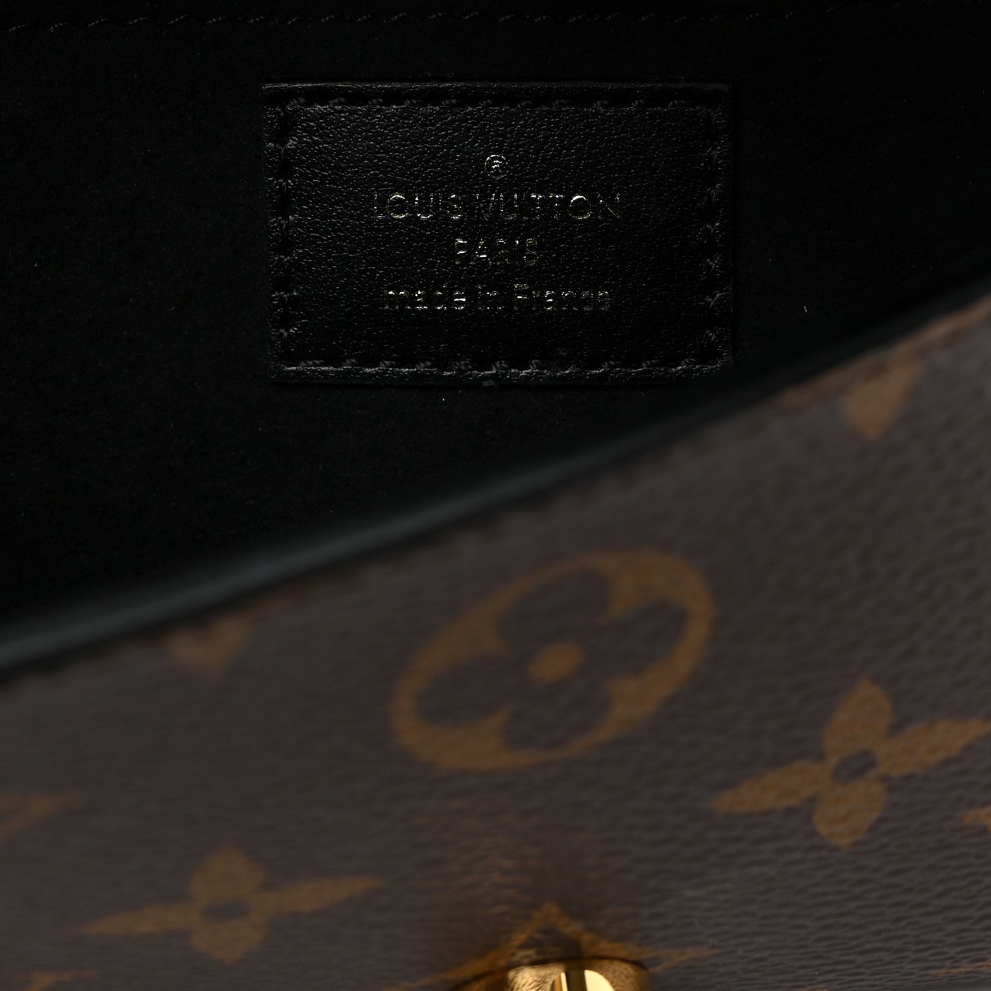 Monogram Padlock On Strap Black