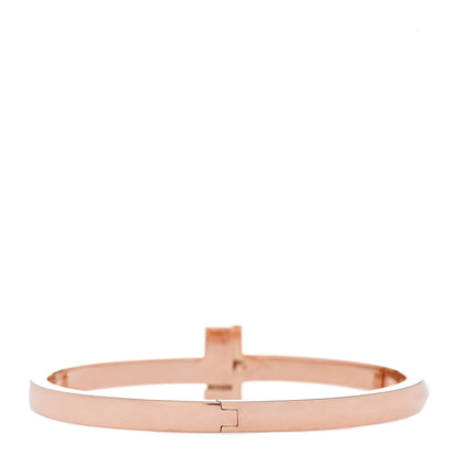 Tiffany 18K Rose Gold Wide T T1 Hinged Bangle Bracelet 2 of 3