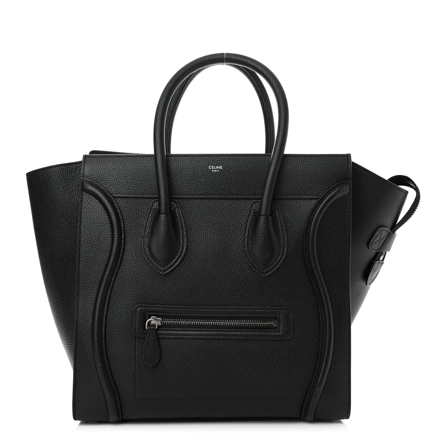 Celine Drummed Calfskin Mini Luggage Black 1 of 11