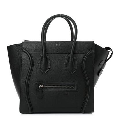 Celine Drummed Calfskin Mini Luggage Black 1 of 11