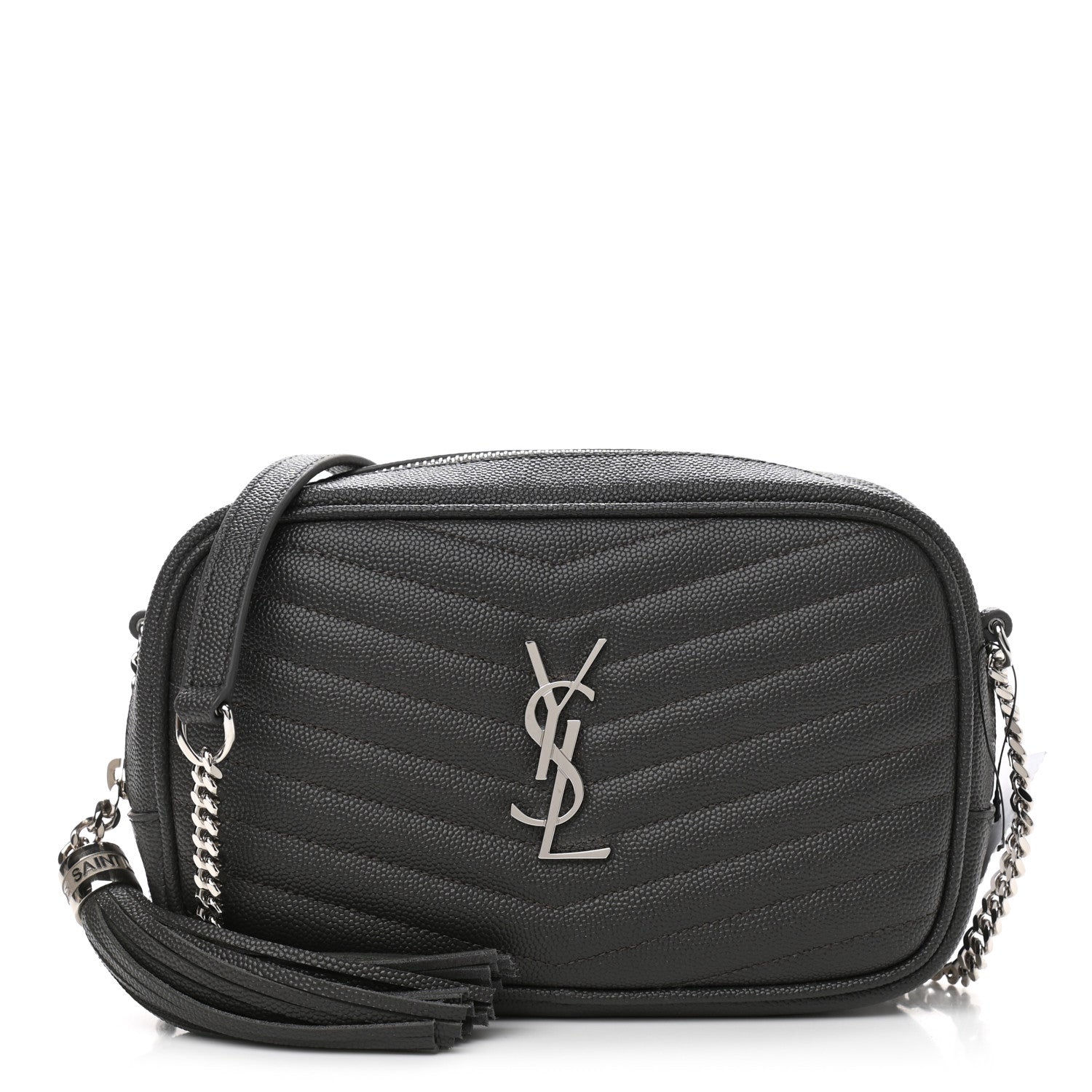 Saint Laurent Grain De Poudre Matelasse Monogram Mini Lou Camera Bag Asphalt 1 of 11