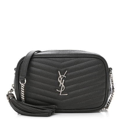 Saint Laurent Grain De Poudre Matelasse Monogram Mini Lou Camera Bag Asphalt 1 of 11