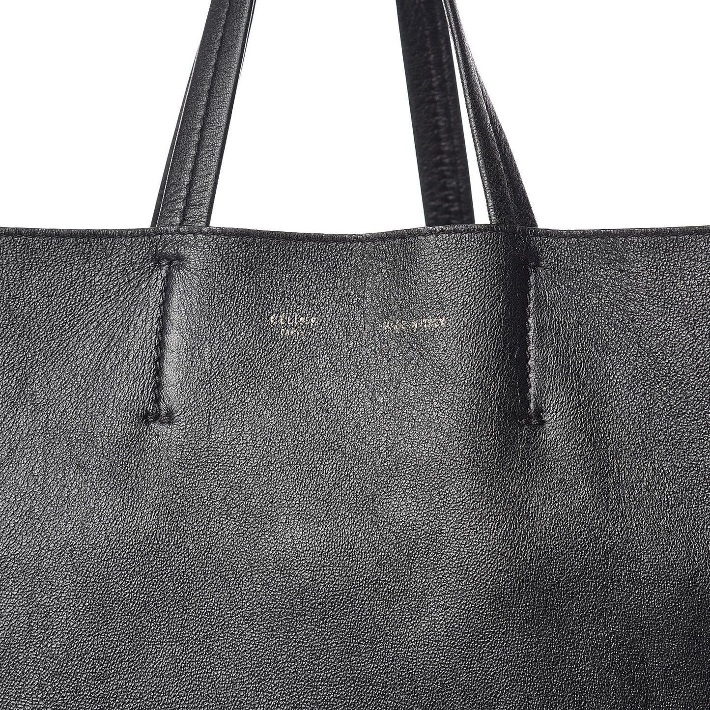 Smooth Lambskin Vertical Zip Cabas Black
