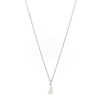 Tiffany Sterling Silver 12mm Elsa Peretti Teardrop Pendant Necklace 1 of 4