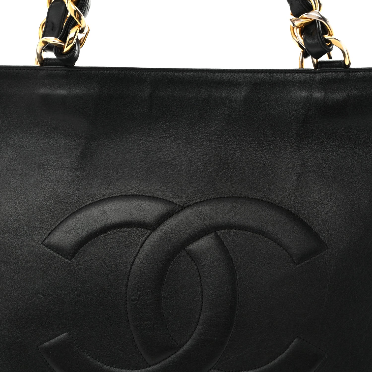 Chanel Lambskin CC Tote Black 9 of 15