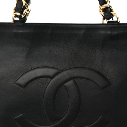 Chanel Lambskin CC Tote Black 9 of 15