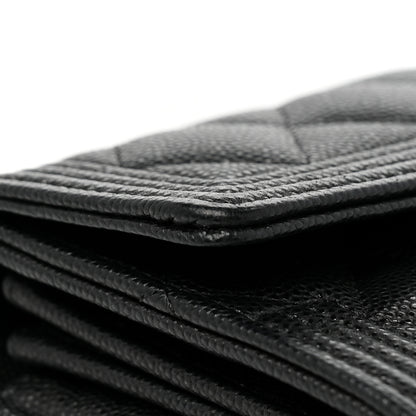 Chanel Caviar Quilted Long Boy Flap Wallet Black 14 of 14