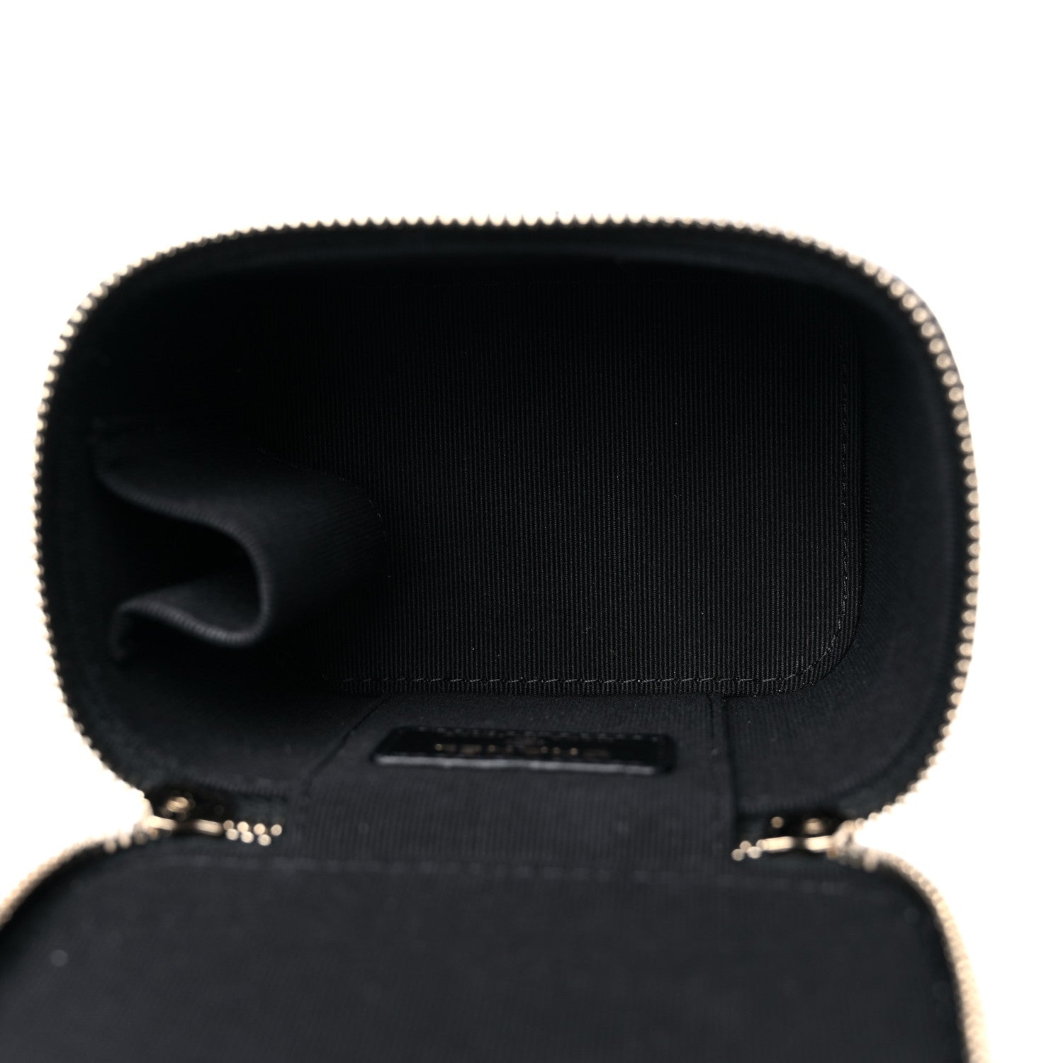 Chanel Lambskin Quilted Top Handle Mini Vanity Case With Chain Black 5 of 9