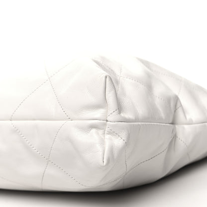 Chanel Shiny Calfskin Quilted Chanel 22 White 12 of 12