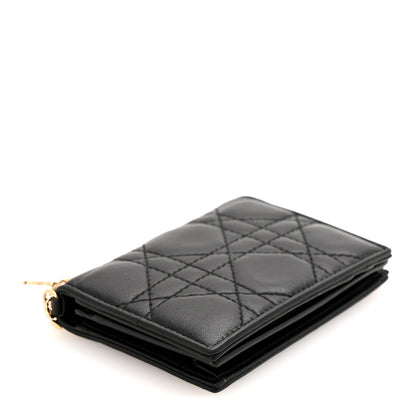 Christian Dior Lambskin Cannage Small Lady Dior Flap Card Holder Black 4 of 10