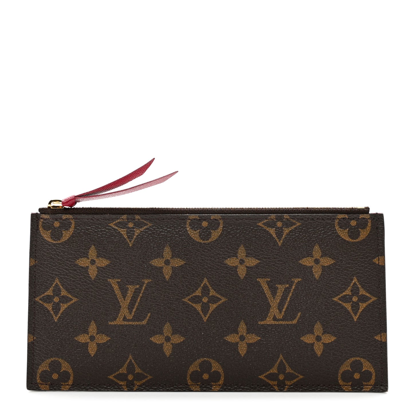 Monogram Felicie Chain Wallet Zippered Insert Fuchsia