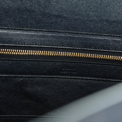 Celine Nubuck Crocodile Embossed Medium Belt Cabas Phantom Navy Blue 6 of 7