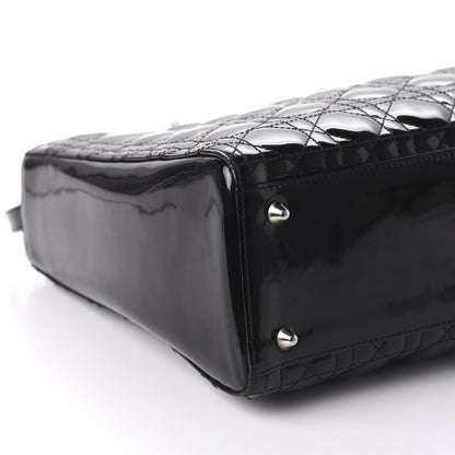 Christian Dior Patent Cannage Large Lady Dior Black 6 of 9