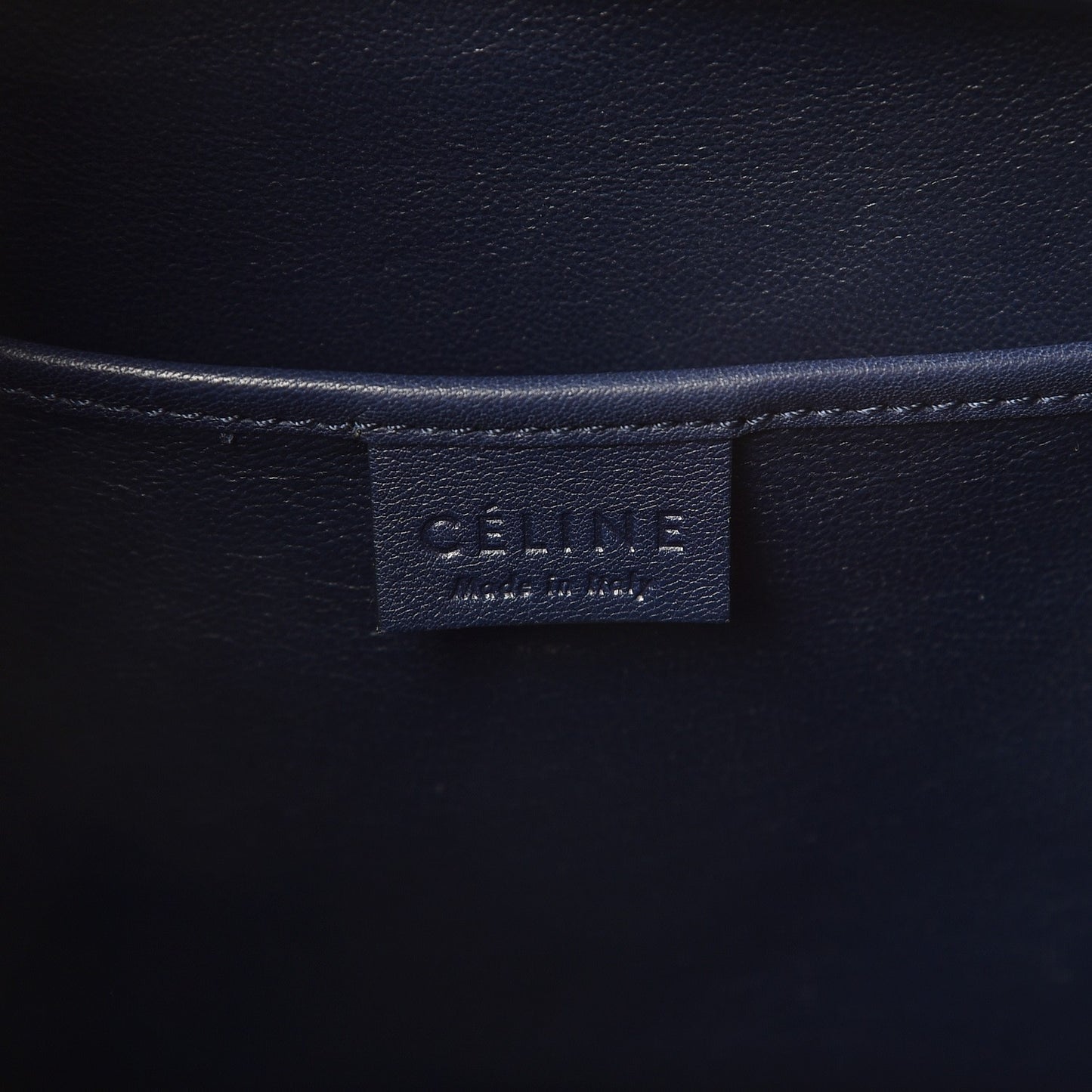 Smooth Calfskin Nano Luggage Navy Blue