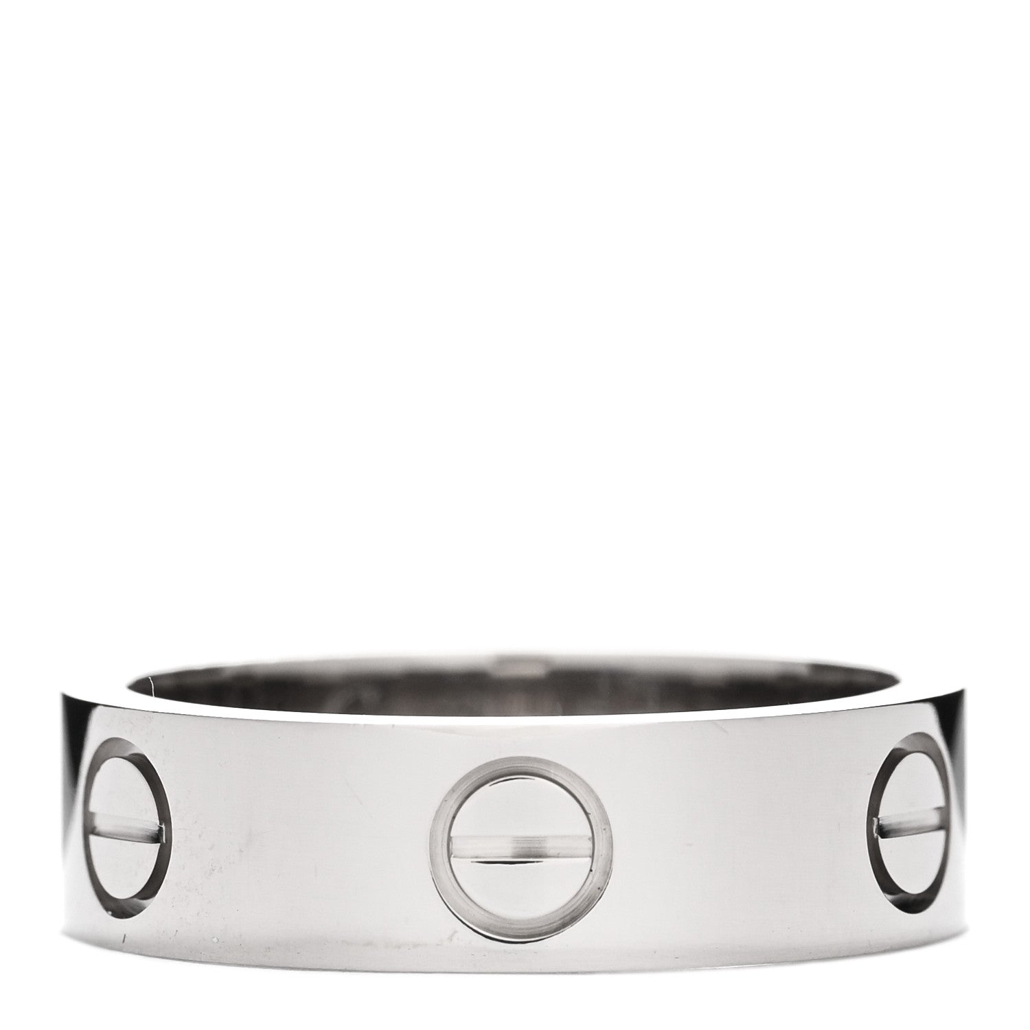 Cartier 18K White Gold 5.5mm LOVE Ring 54 6.75 1 of 5