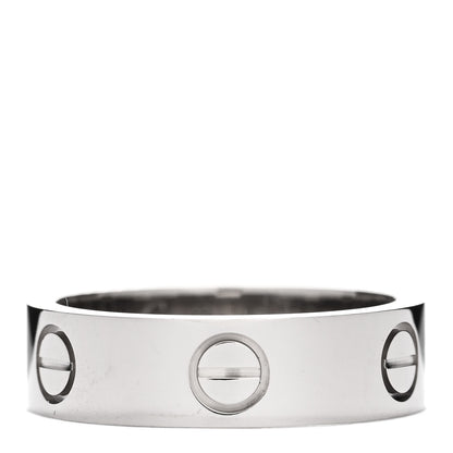 Cartier 18K White Gold 5.5mm LOVE Ring 54 6.75 1 of 5