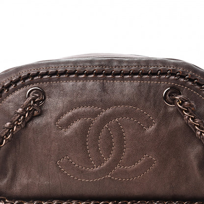 Chanel Goatskin Medium Luxe Ligne Bowler Brown 15 of 15