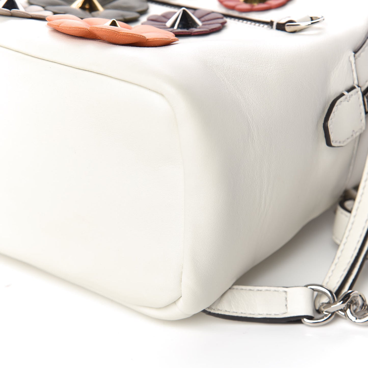 Vitello Century Nappa Flowerland Studded Mini Backpack White Ice Multicolor
