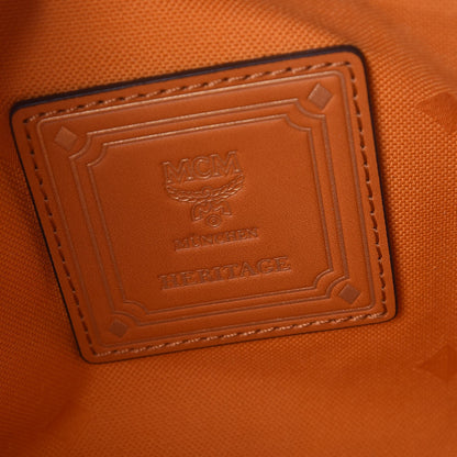 MCM Visetos Heritage Large Cosmetic Pouch Cognac 7 of 10