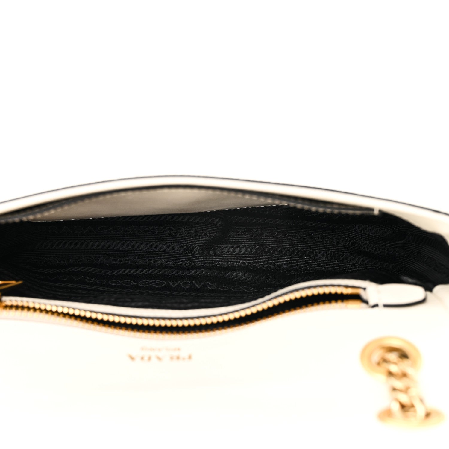 Prada Saffiano Flap Shoulder Bag White 5 of 9