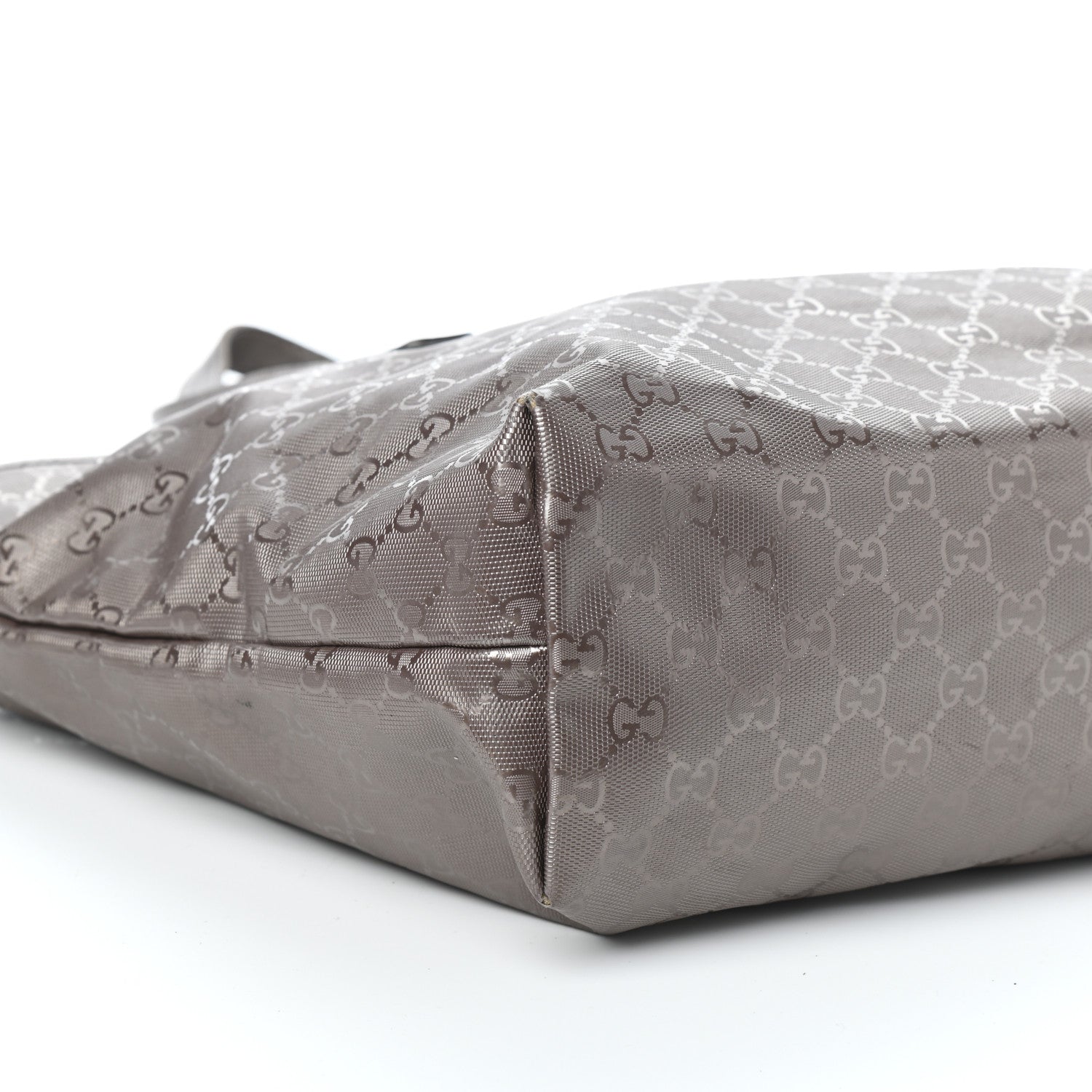 Gucci Imprime Monogram Medium Zippered Shopping Tote Pewter 8 of 9