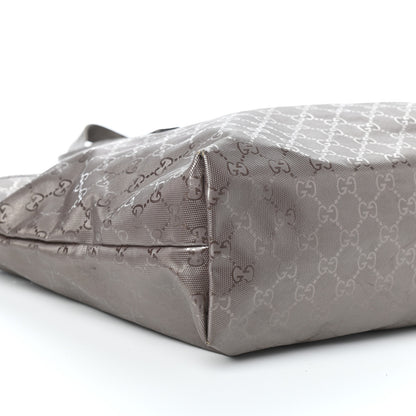Gucci Imprime Monogram Medium Zippered Shopping Tote Pewter 8 of 9