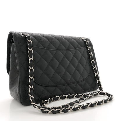 Chanel Caviar Quilted Jumbo Double Flap Black 3 of 14