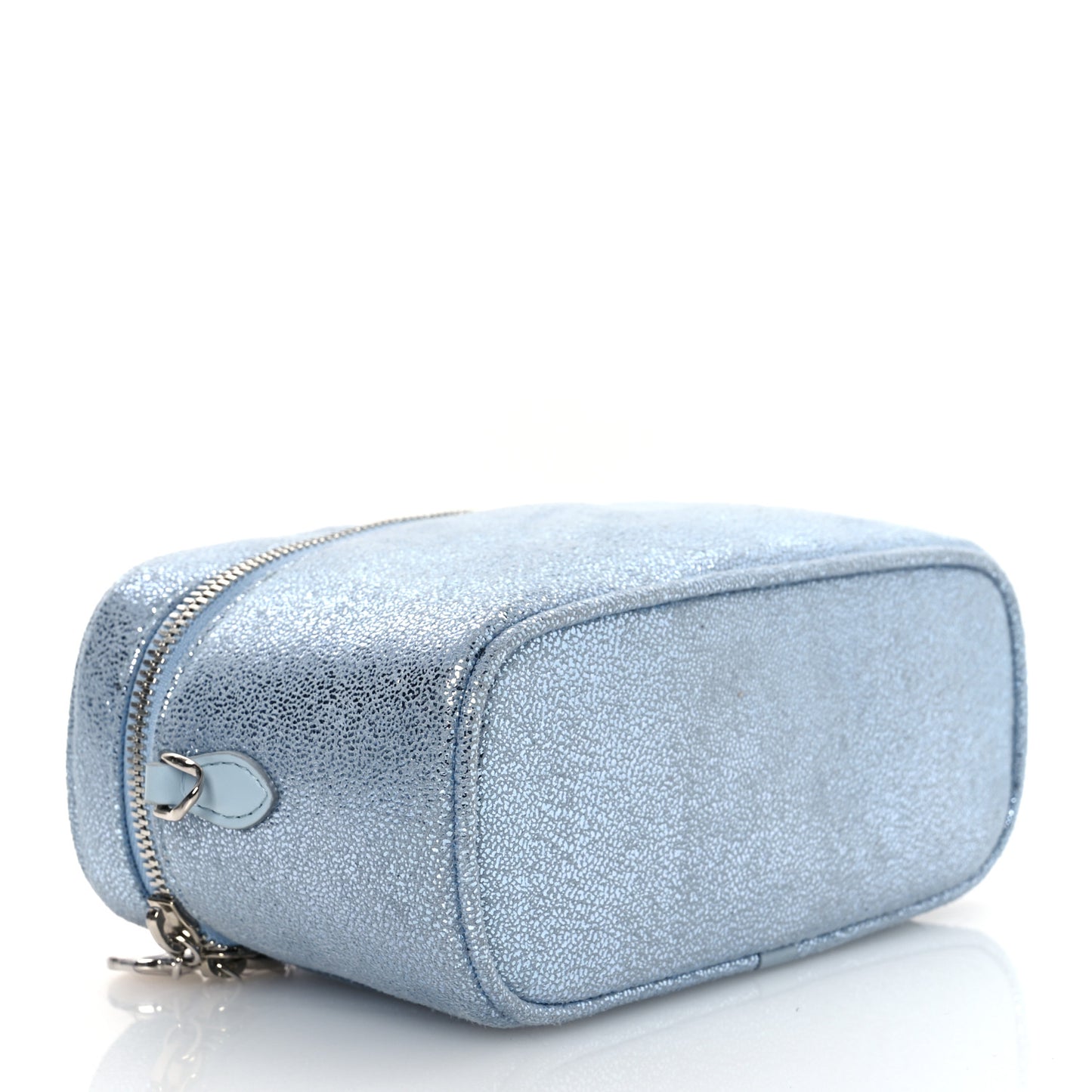 Metallic Shaggy Deer Falabella Cosmetic Case Blue