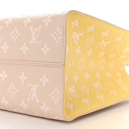 Louis Vuitton Empreinte Monogram Spring In The City Onthego MM Beige Pink Yellow 9 of 9