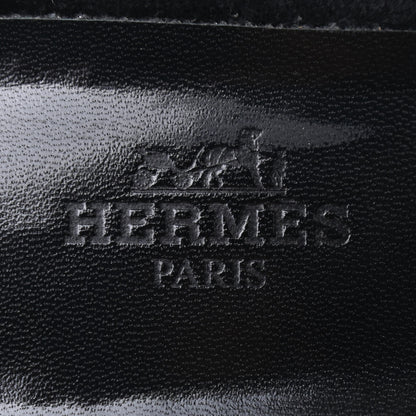 Hermes Velvet Vincennes Mules 37 Black 8 of 10
