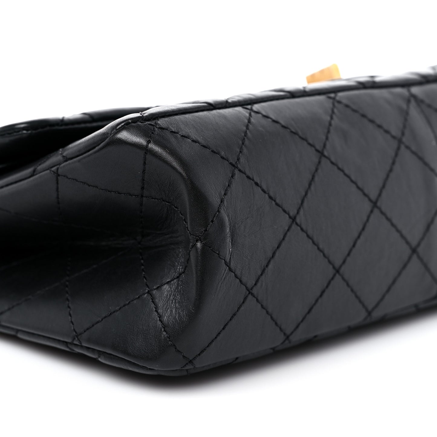 Aged Calfskin Quilted 2.55 Reissue 227 Flap Black