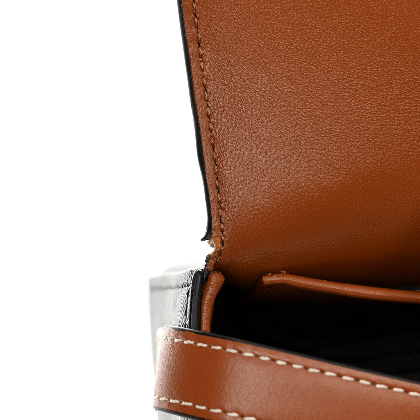 Canvas Calfskin Triomphe Shoulder Bag Tan