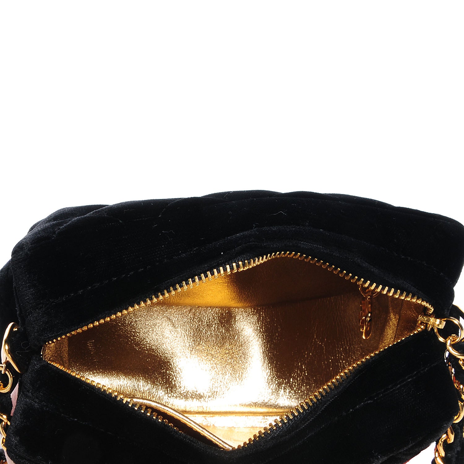Chanel Velvet Quilted Camera Case Crossbody Bag Black 8 of 8