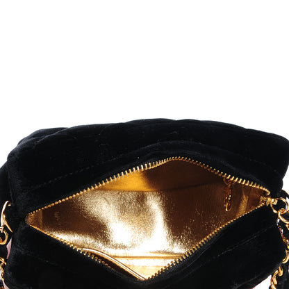 Chanel Velvet Quilted Camera Case Crossbody Bag Black 8 of 8