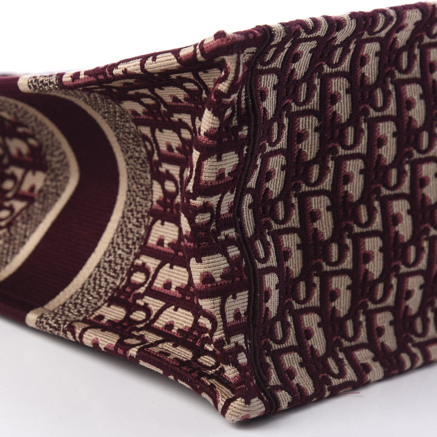 Oblique Medium Book Tote Burgundy Multicolor