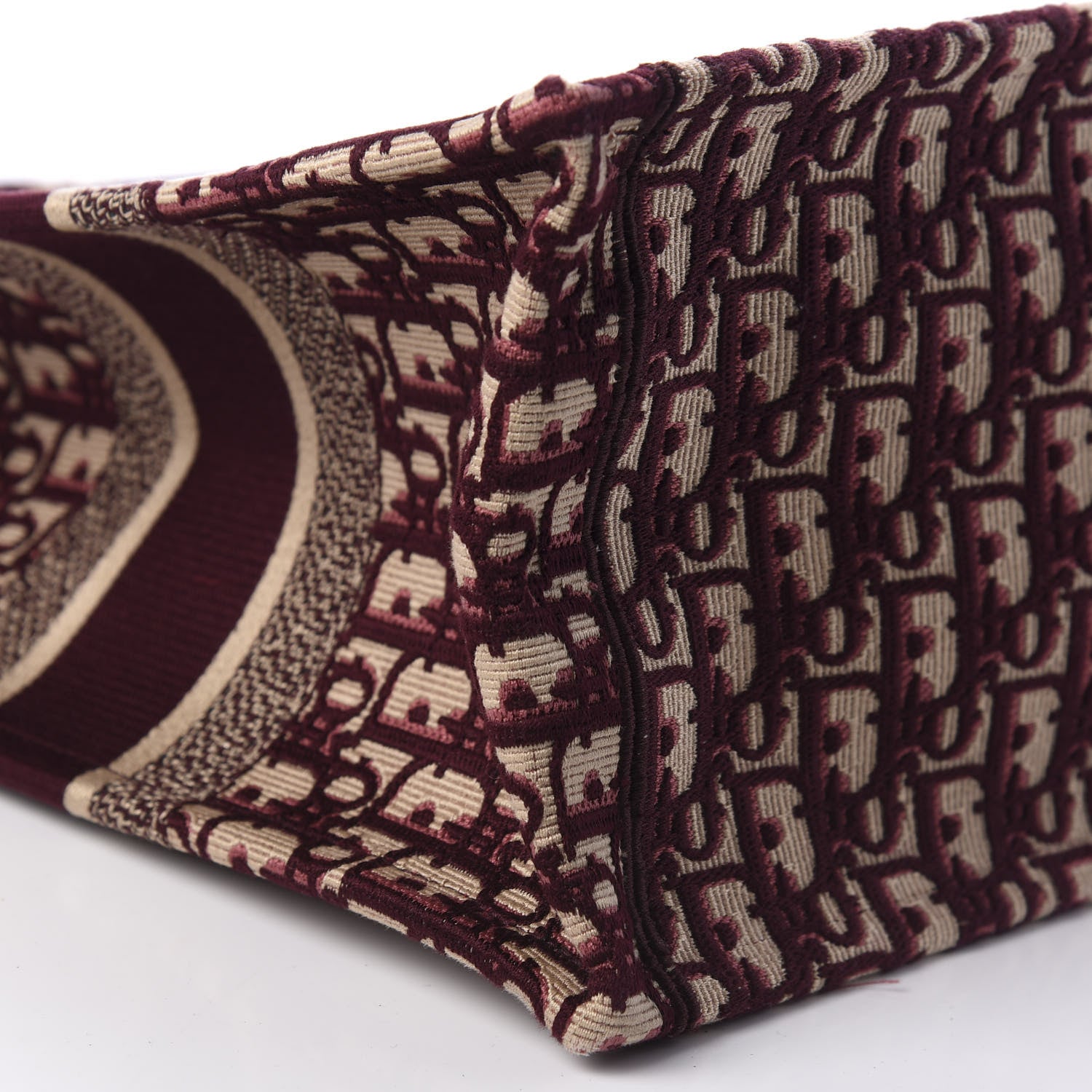 Christian Dior Oblique Medium Book Tote Burgundy Multicolor 5 of 9
