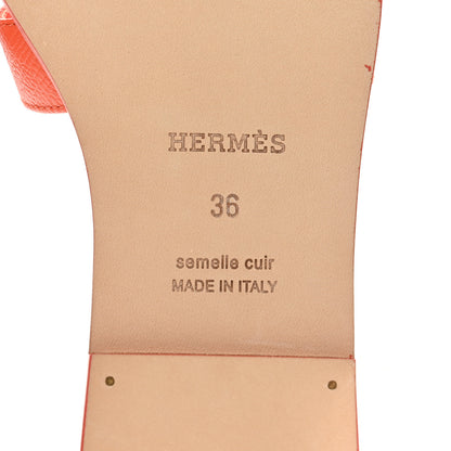 Hermes Epsom Oran Sandals 36 Orange Poppy 6 of 9